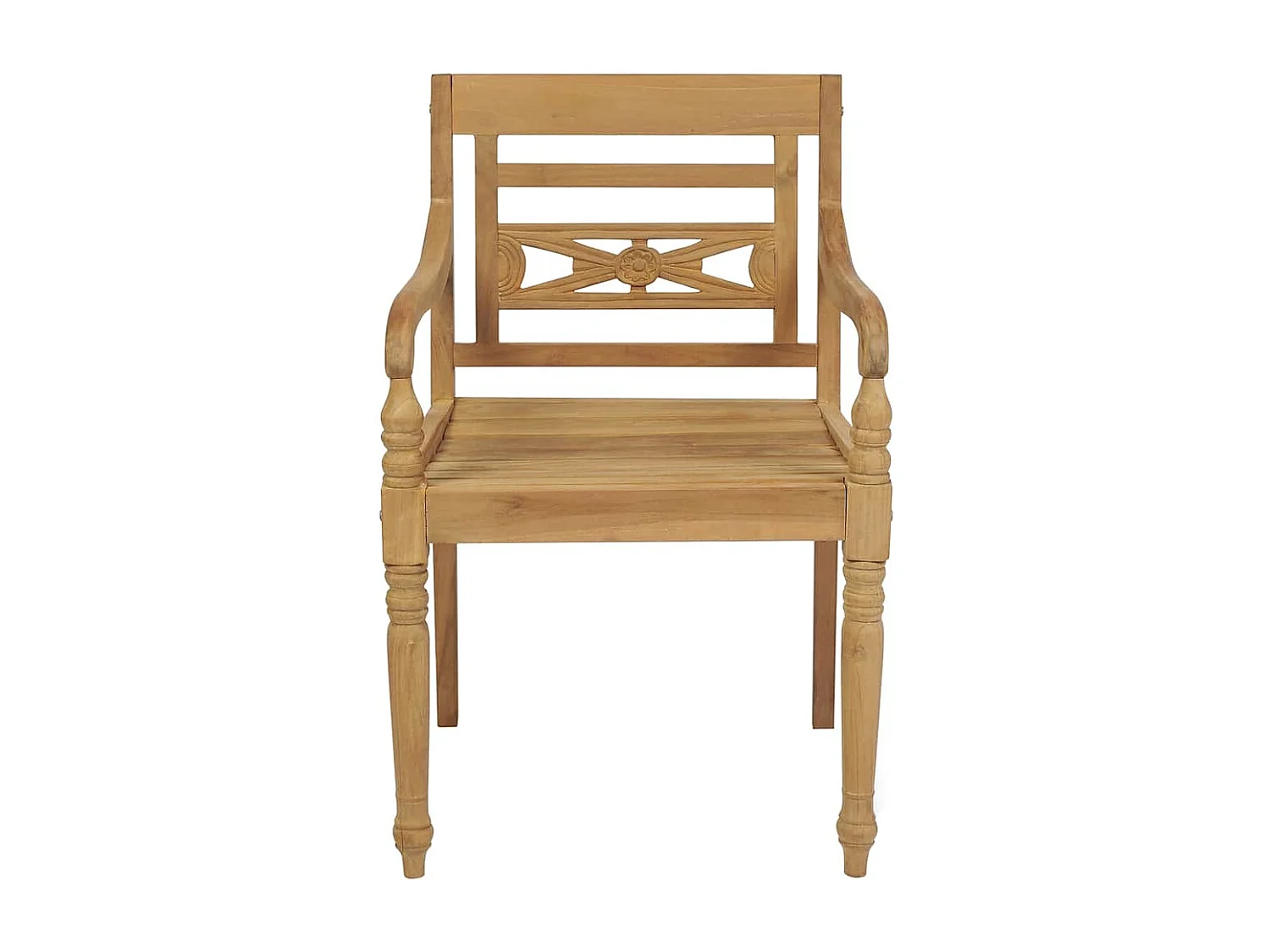 Stoelen Batavia 6 st met kussens massief teakhout