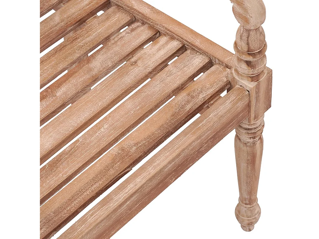 Stoelen Batavia 2 st massief teakhout met whitewash afwerking