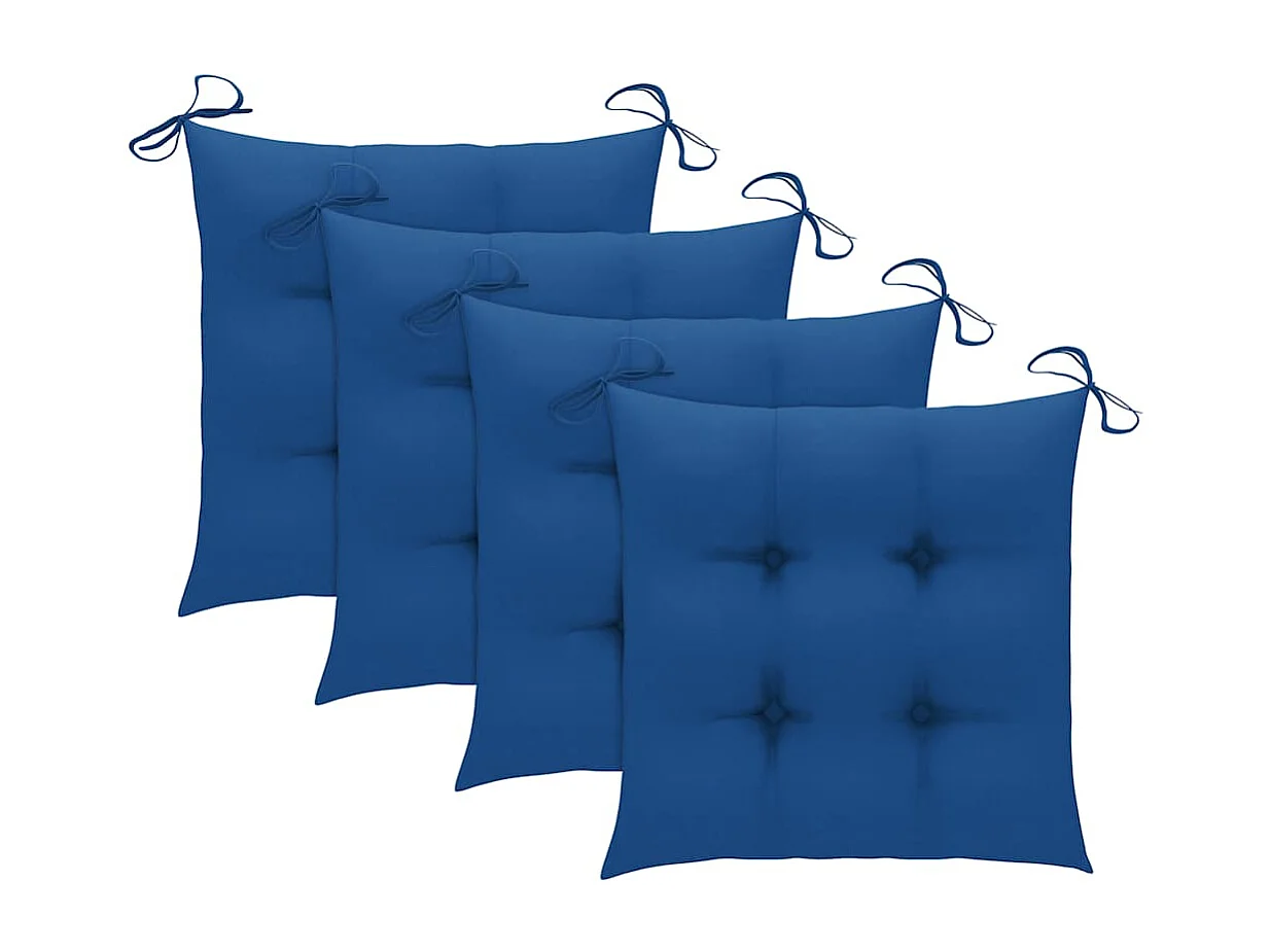 Chaises pliables de jardin lot de 4 avec coussins Bois d'acacia