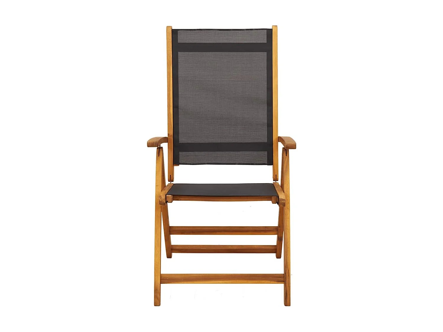 Chaises pliables de jardin lot de 2 Bois d'acacia et textilène