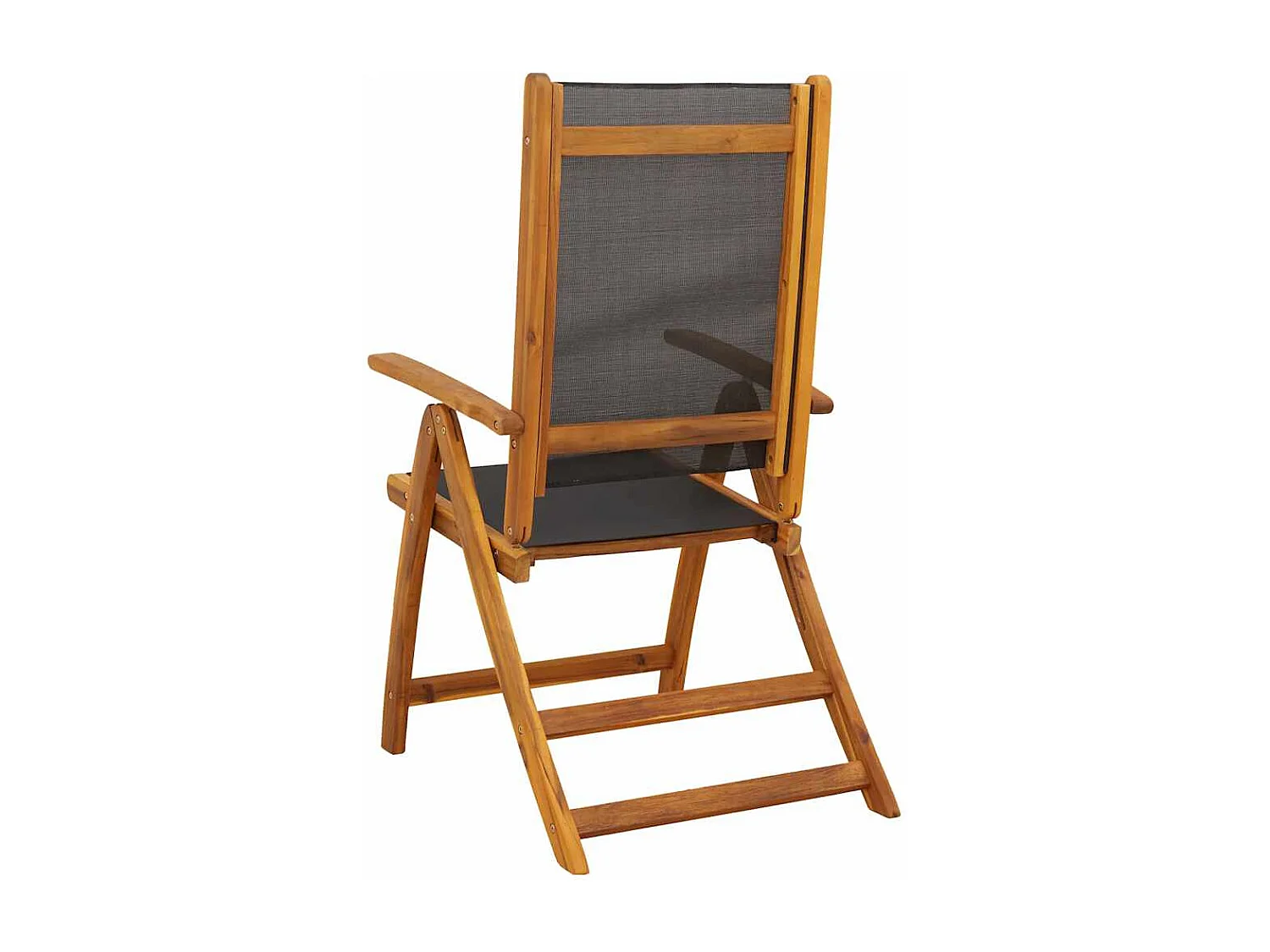 Chaises pliables de jardin lot de 2 Bois d'acacia et textilène