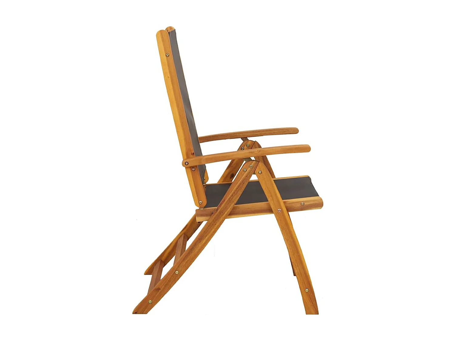 Chaises pliables de jardin lot de 2 Bois d'acacia et textilène