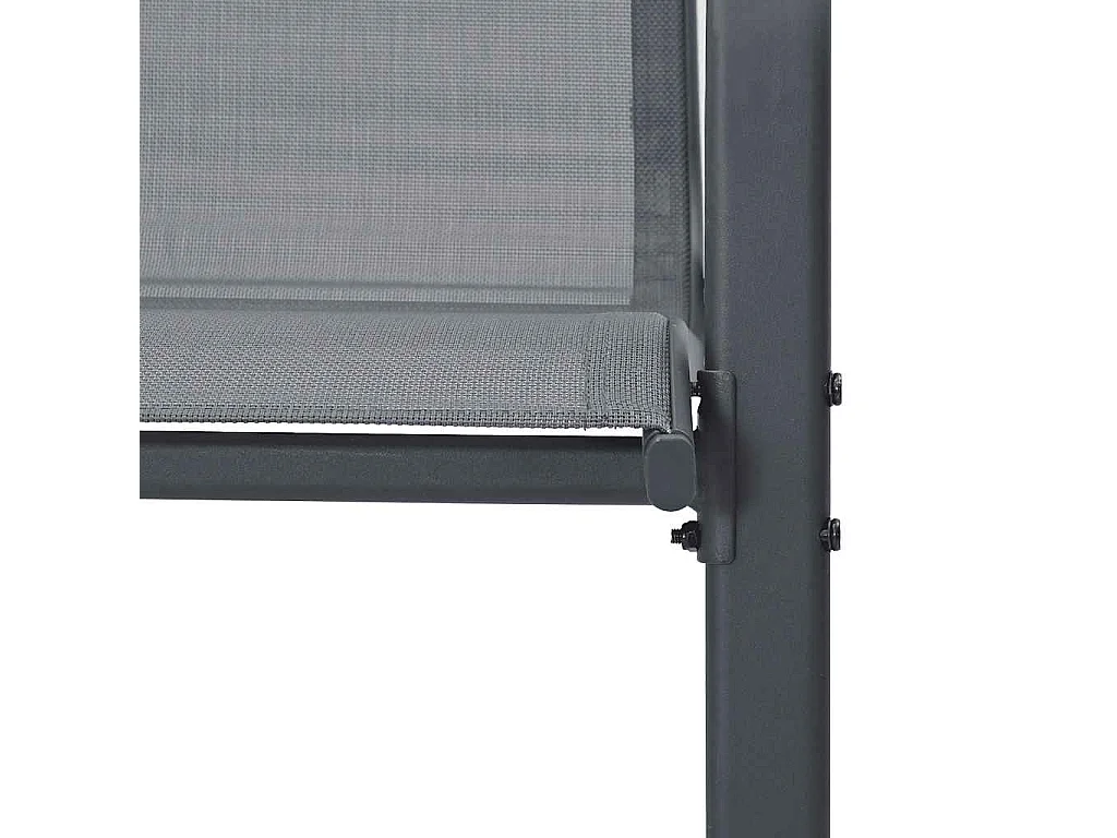 Chaises empilables de jardin lot de 4 Gris Tissu textilène