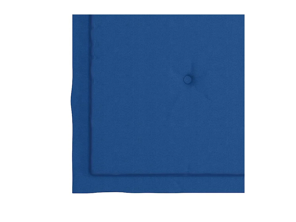 Chaises de jardin et coussins bleu royal lot de 2 Bois de teck