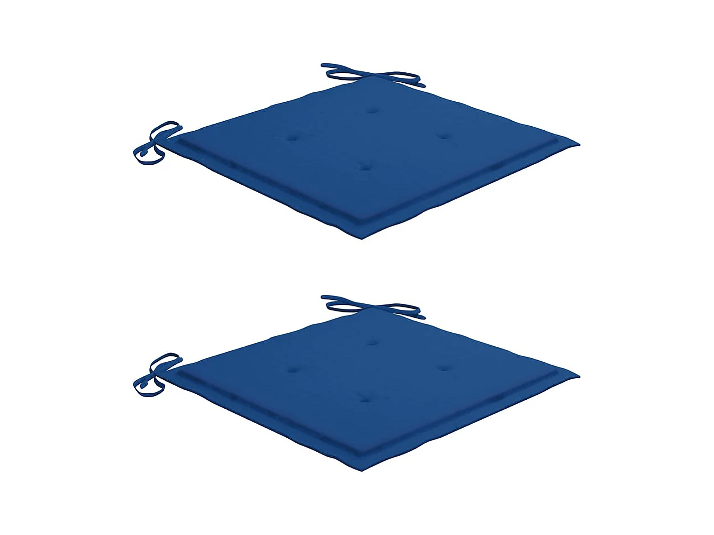 Chaises de jardin et coussins bleu royal lot de 2 Bois de teck