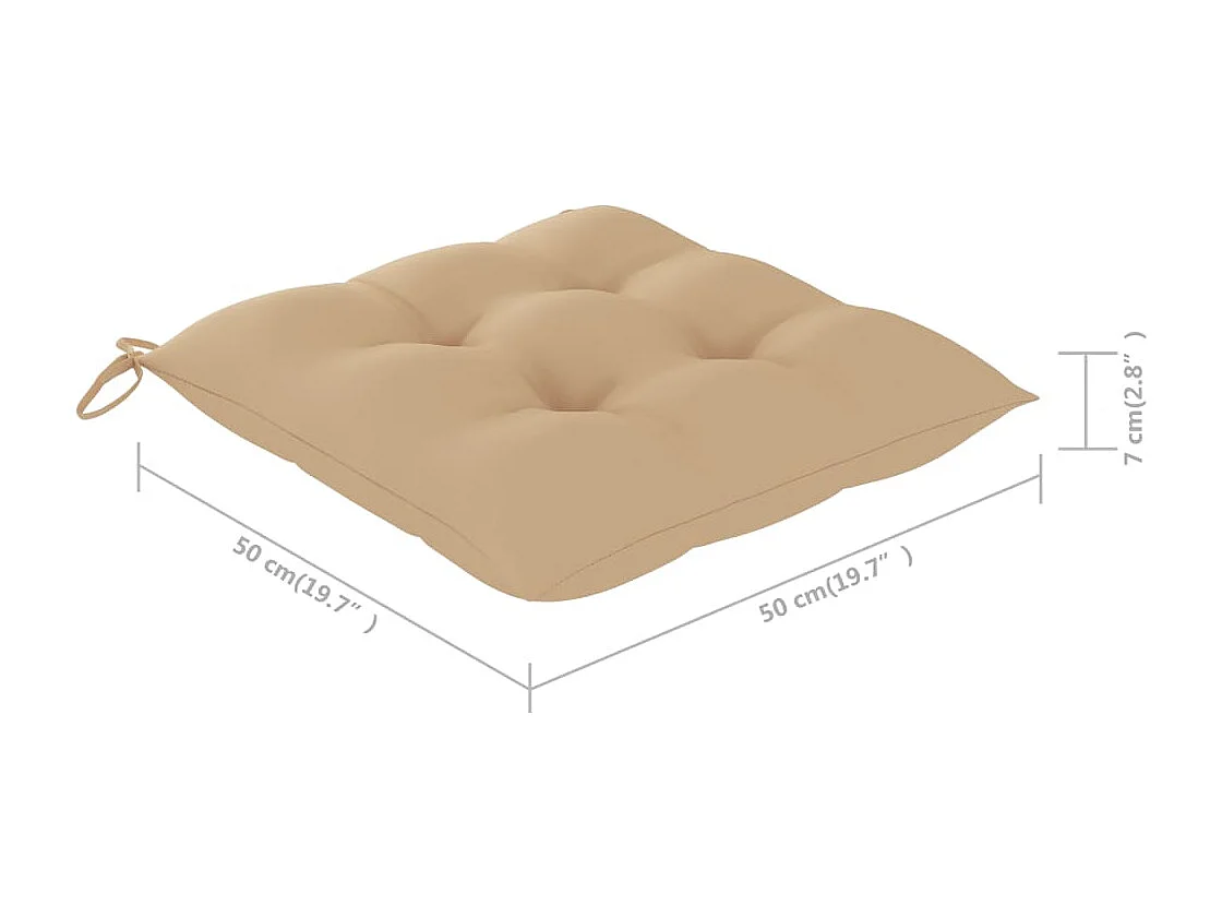 Sedie da Pranzo da Giardino con Cuscini 2 pz Massello di Acacia