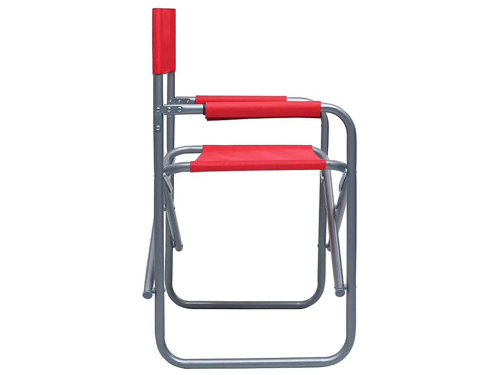 Regisseursstoelen 2 st staal rood