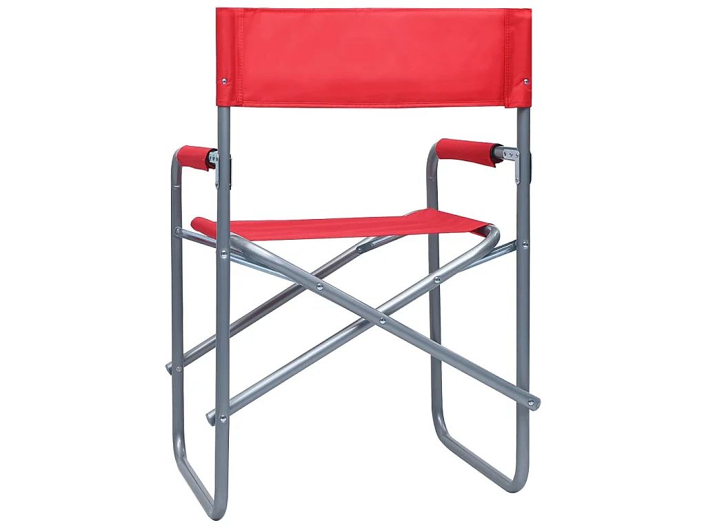 Regisseursstoelen 2 st staal rood