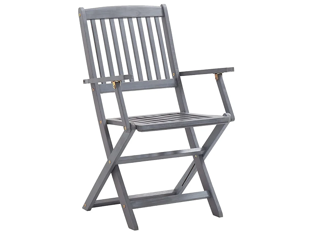 Chaises pliantes 6 pièces avec coussins en bois d'acacia massif