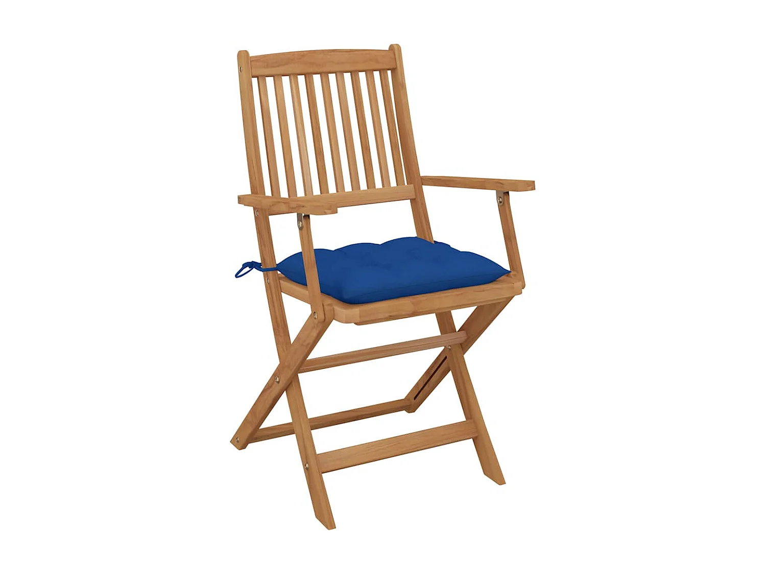 Chaises pliables de jardin lot de 4 avec coussins Bois d'acacia