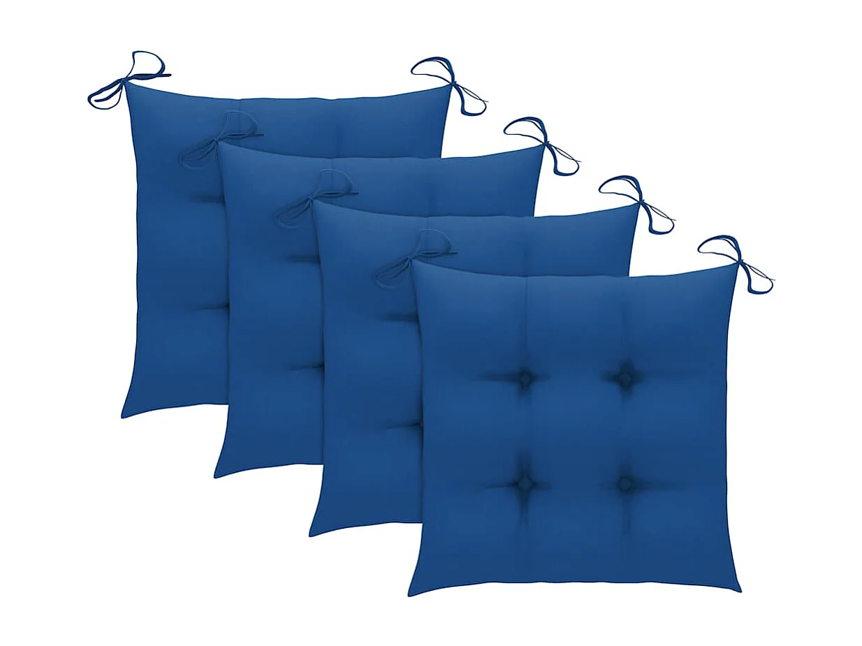 Chaises pliables de jardin lot de 4 avec coussins Bois d'acacia