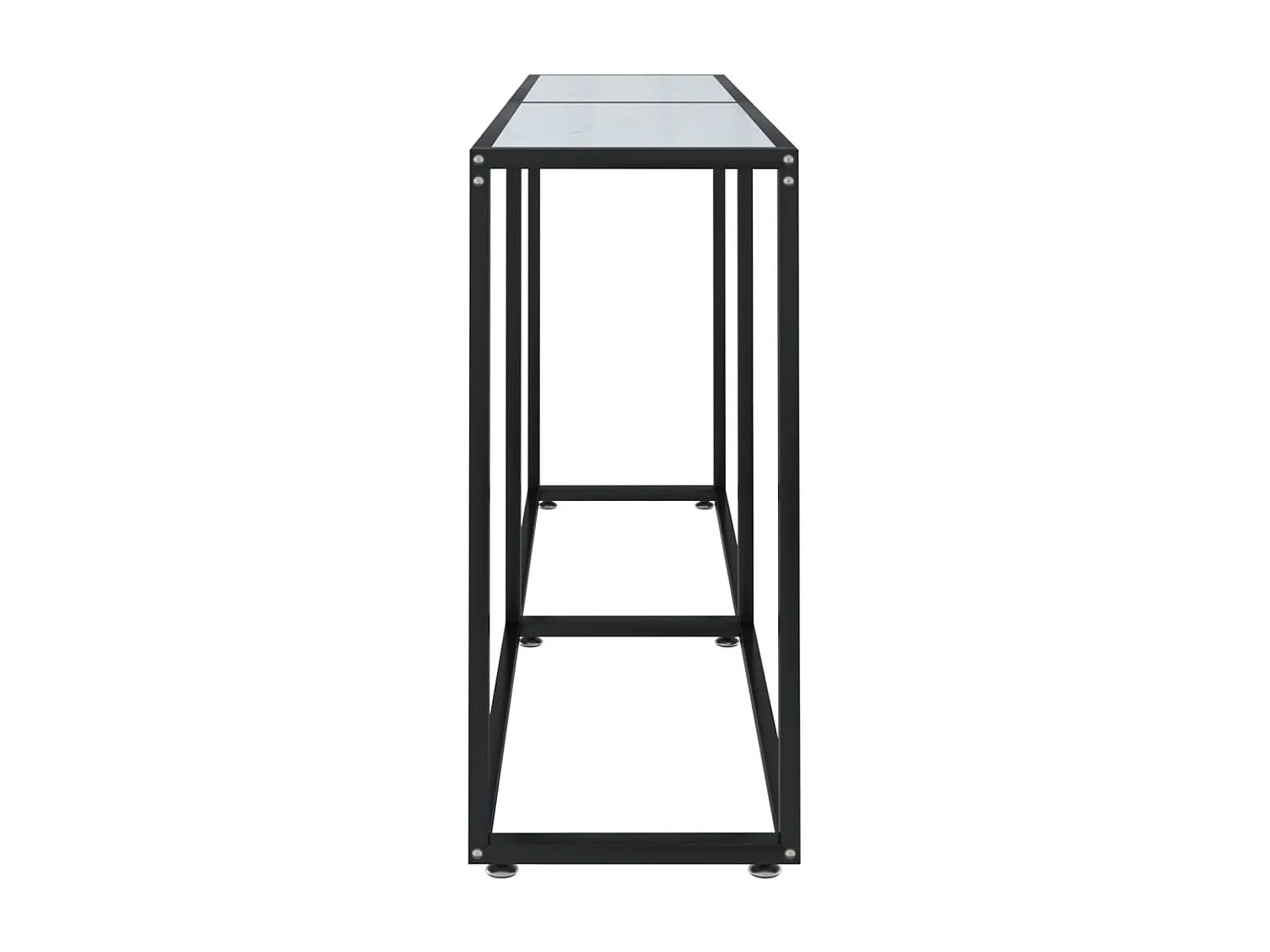 Konsolentisch Weiß Marmor-Optik 160x35x75,5 cm Hartglas