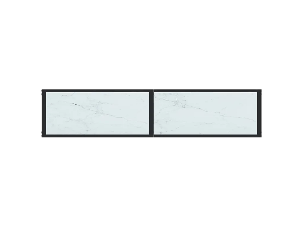 Konsolentisch Weiß Marmor-Optik 160x35x75,5 cm Hartglas
