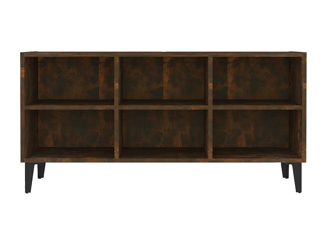 TV-Schrank mit Metallbeinen Räuchereiche 103,5x30x50 cm