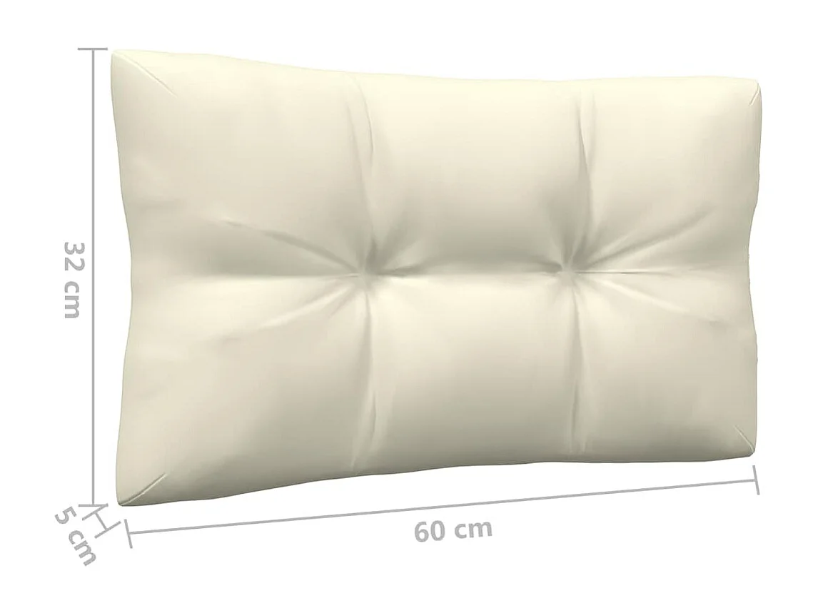 Sofá de canto p/ jardim c/ almofadões pinho maciço cor creme