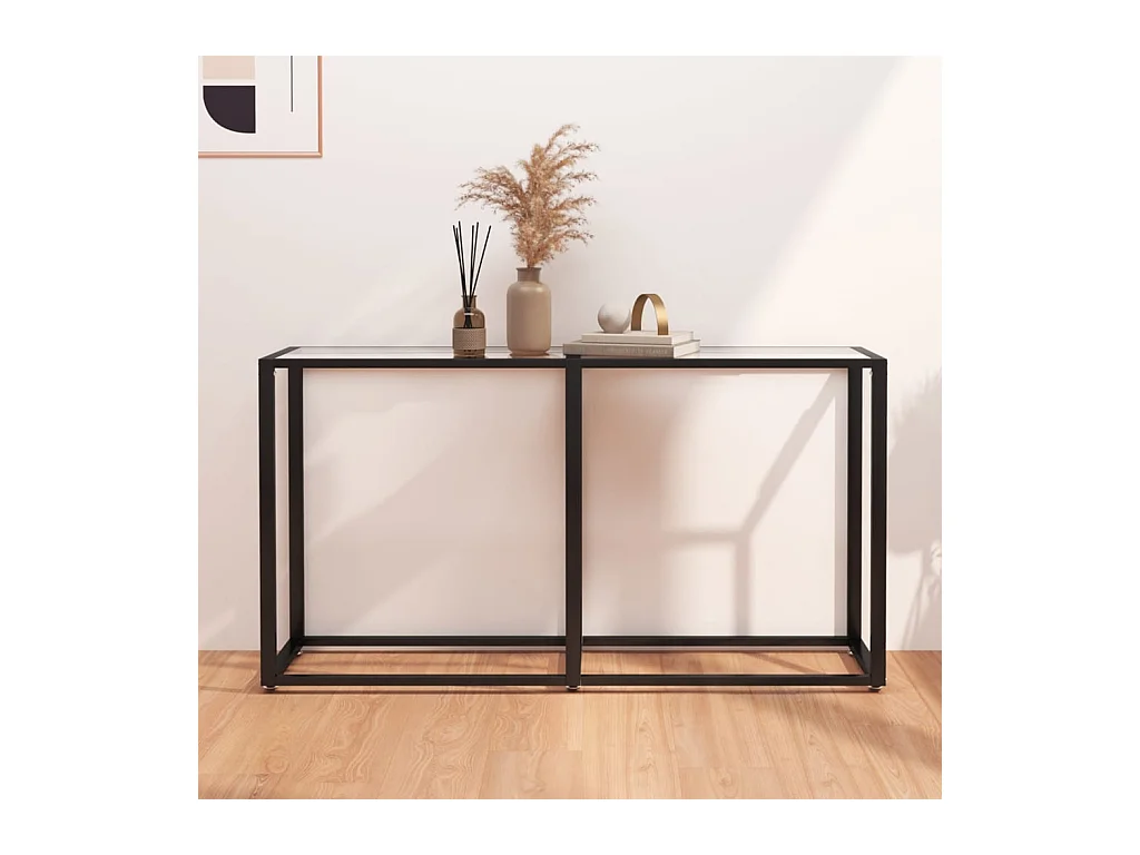 Table console Transparent 140x35x75,5 cm Verre trempé