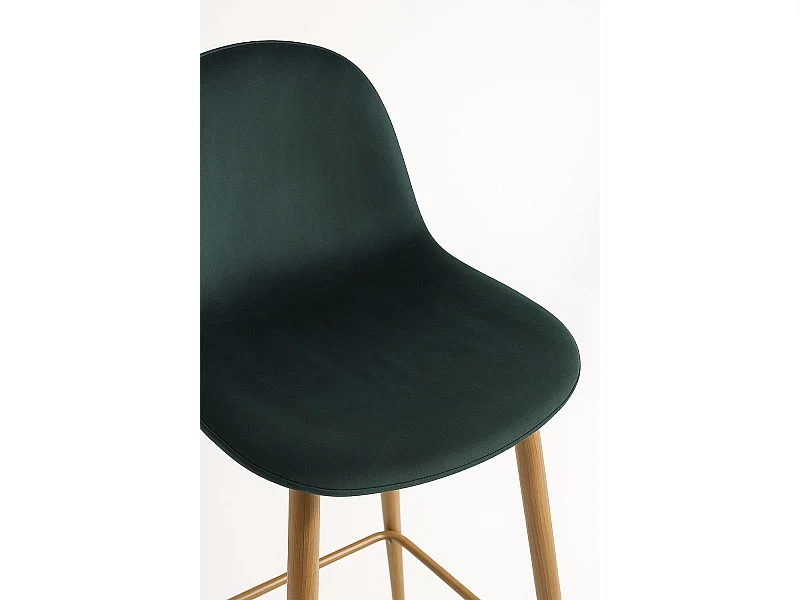 Lote de 4 Taburetes Teok Terciopelo - Verde