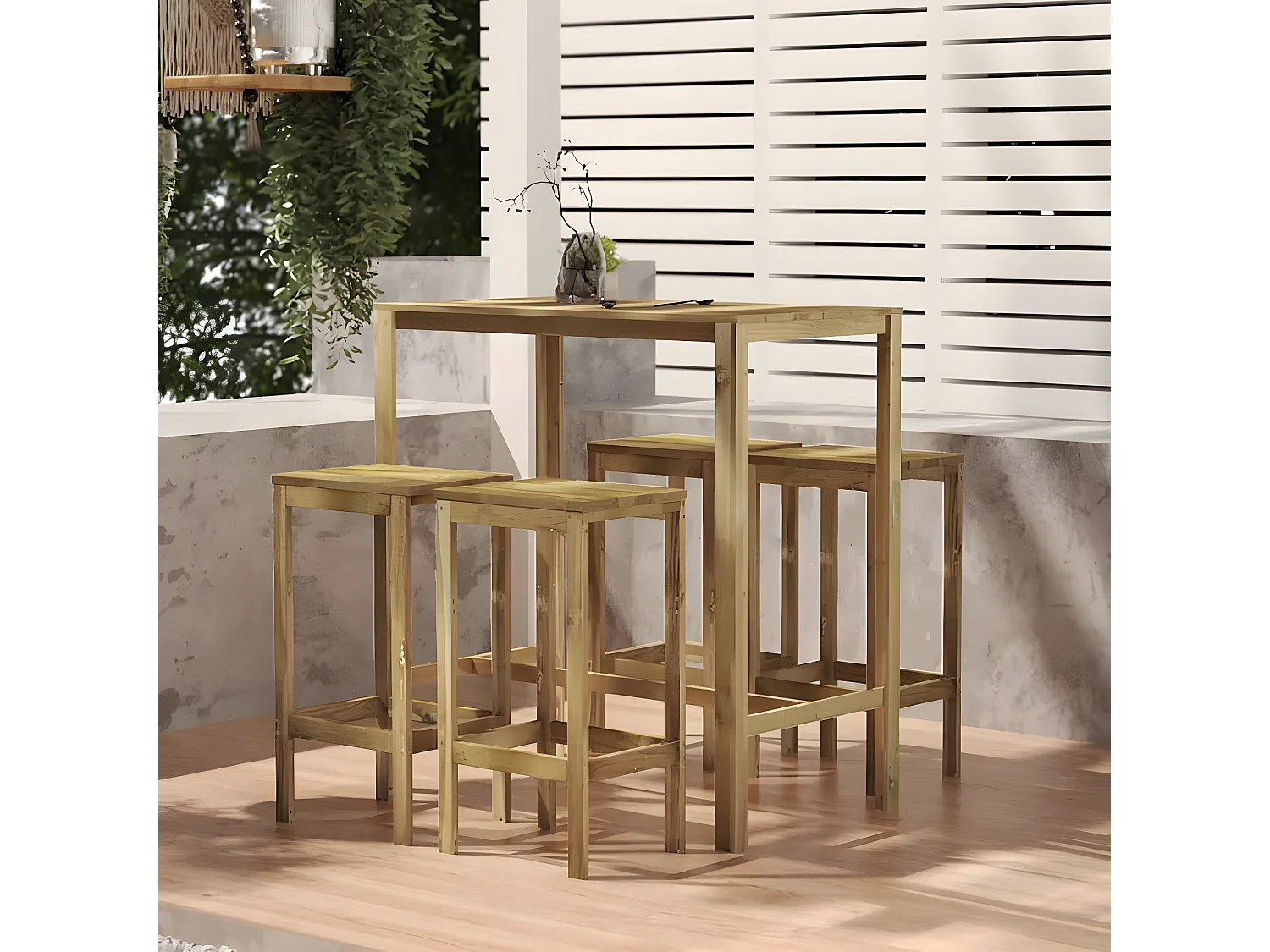 Table de bar 110x60x110 cm Bois de pin imprégné