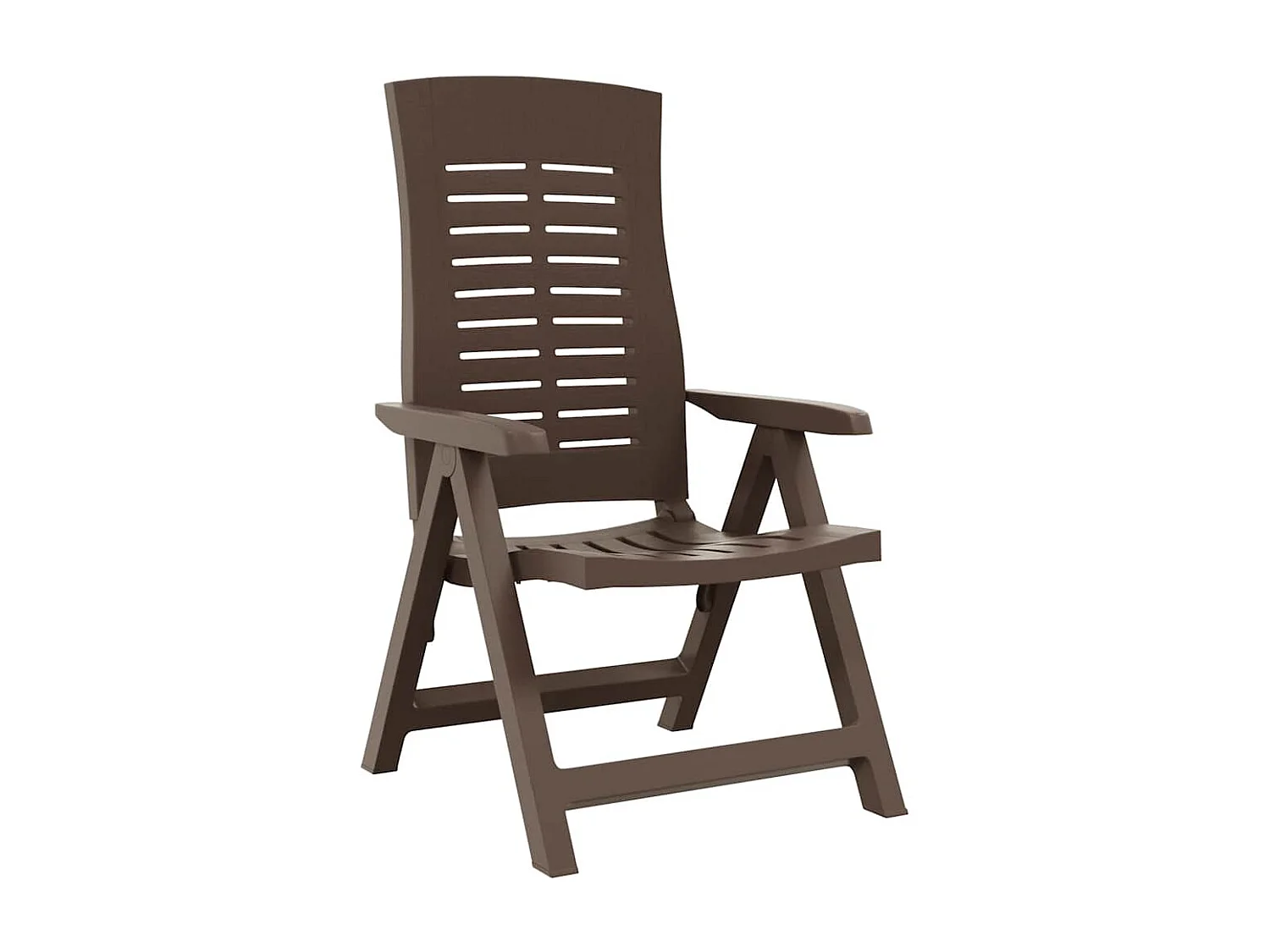 Chaises inclinables de jardin lot de 2 Plastique Moka