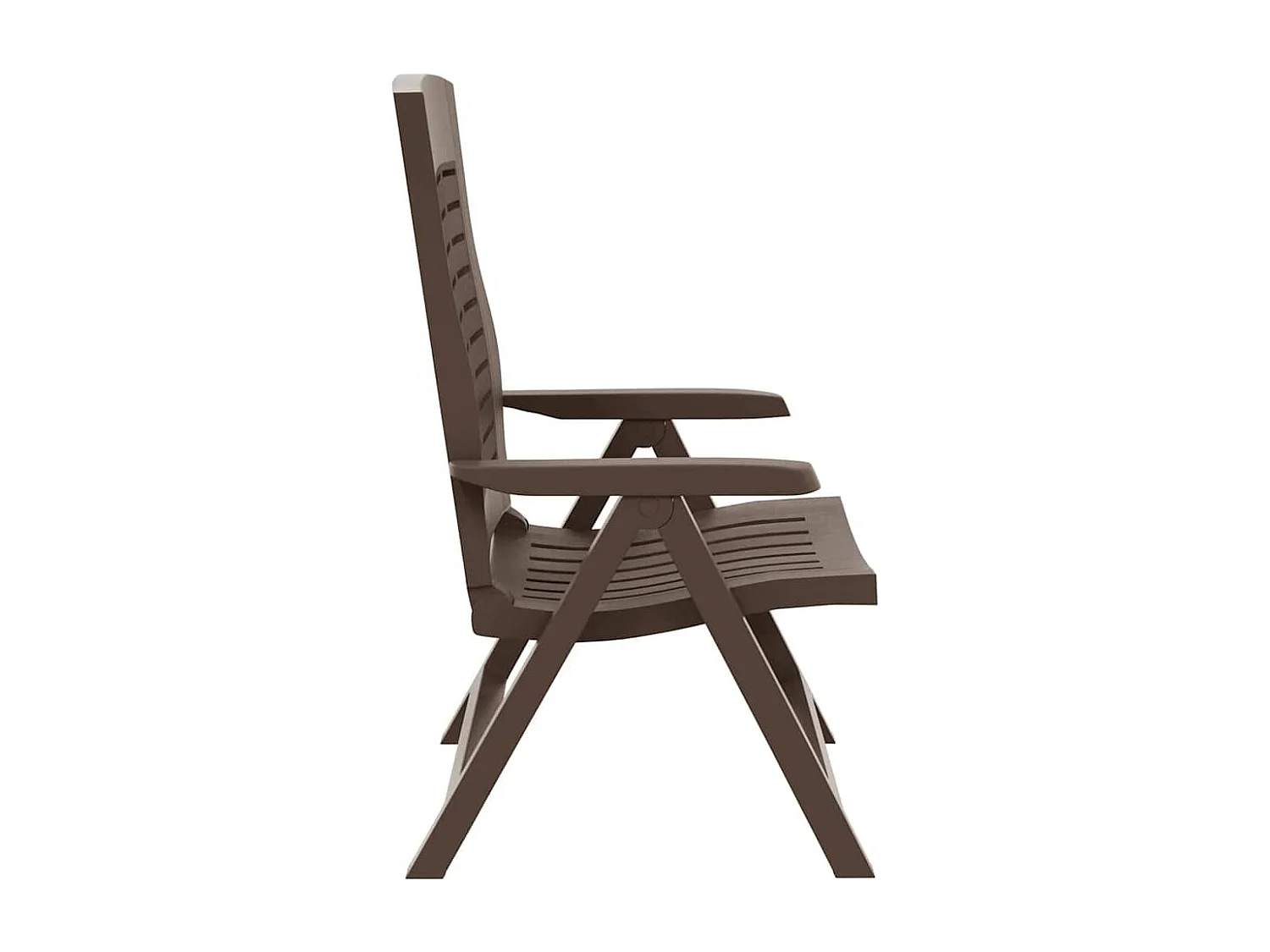 Chaises inclinables de jardin lot de 2 Plastique Moka
