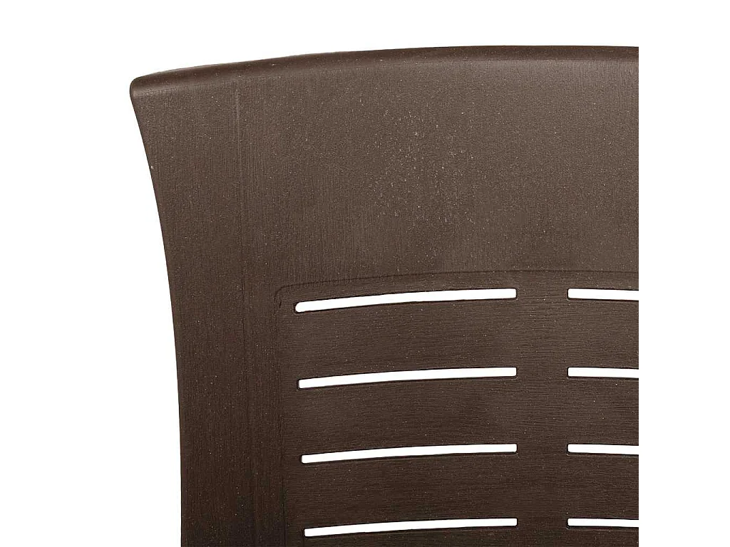 Chaises inclinables de jardin lot de 2 Plastique Moka