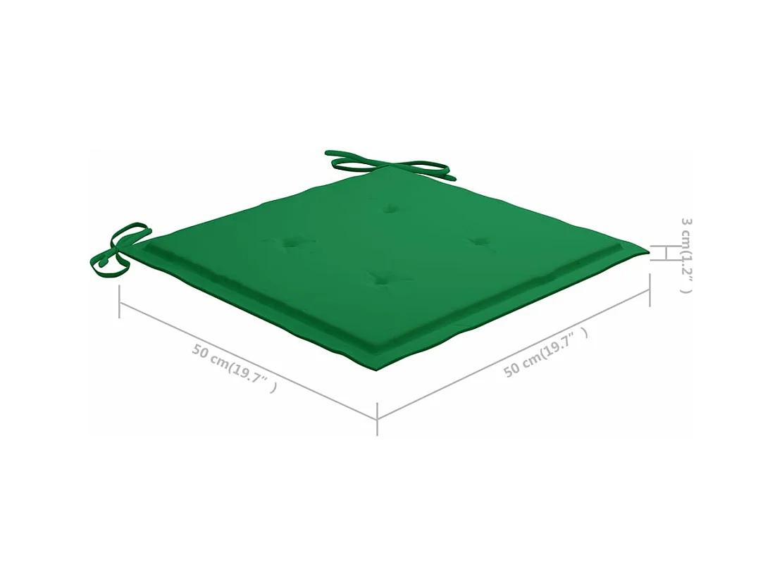 Garten-Essstühle mit Kissen 2 Stk. Massivholz Akazie
