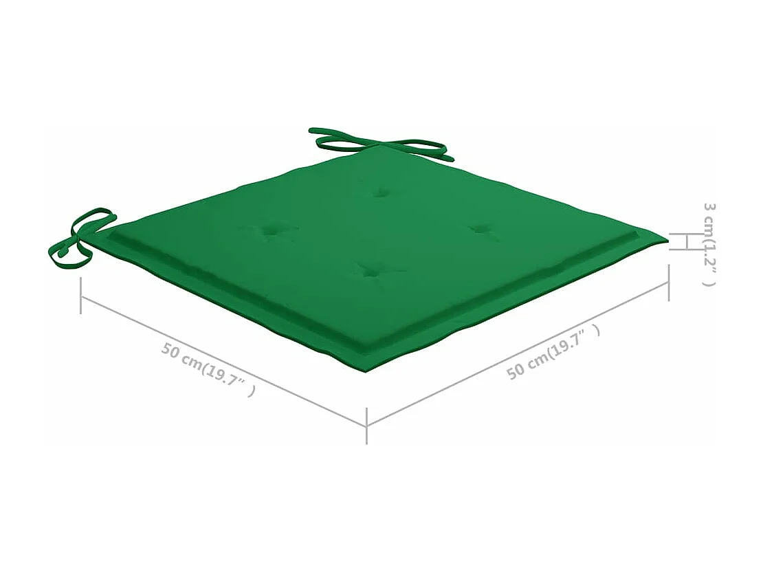 Garten-Essstühle mit Kissen 2 Stk. Massivholz Akazie