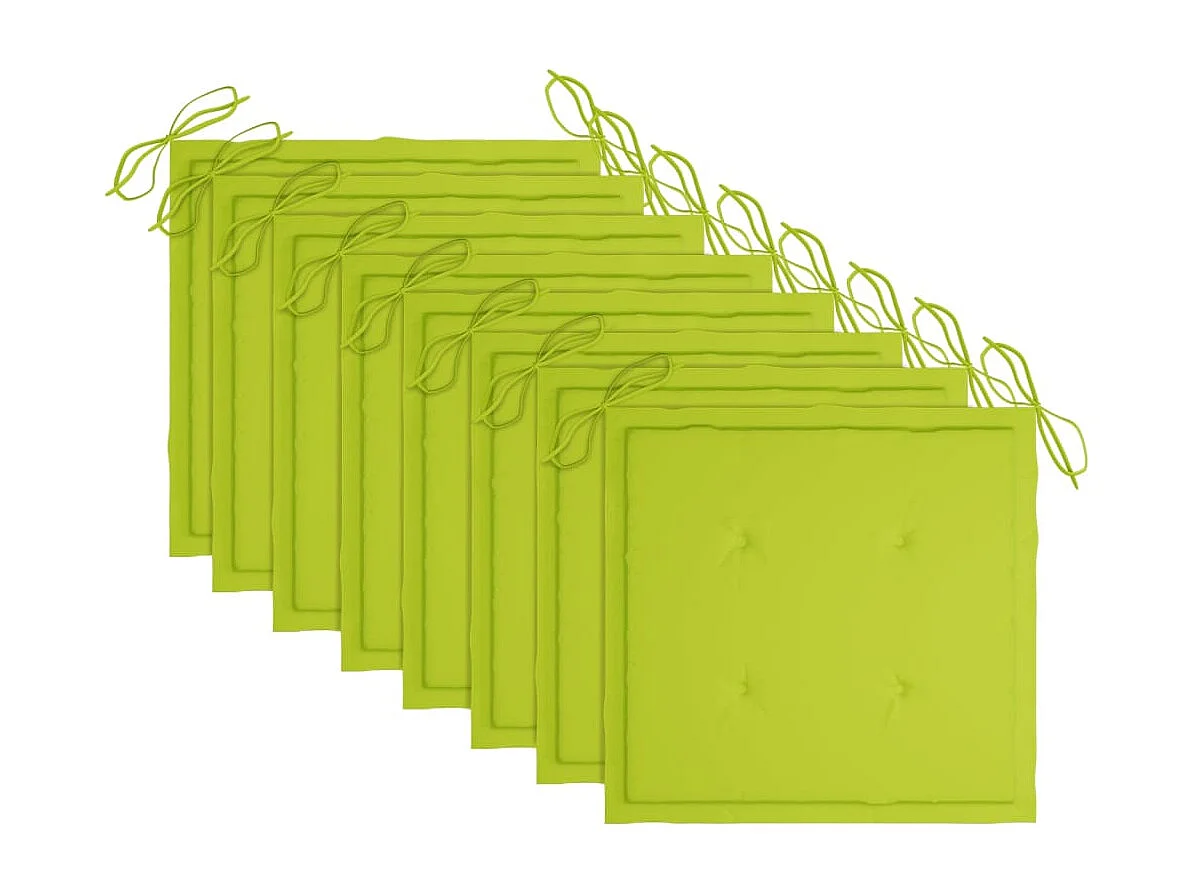 Chaises Batavia avec coussins lot de 8 Bois de teck solide