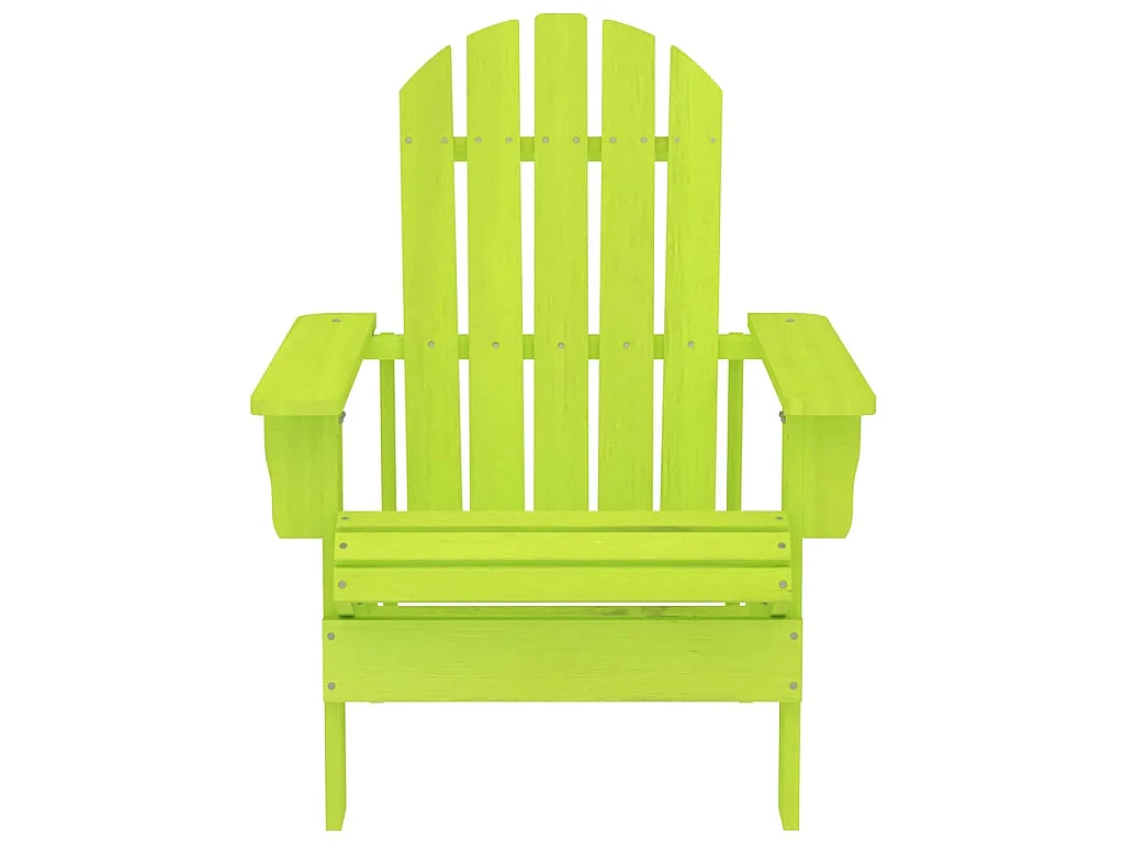 Sedia Giardino Adirondack in Legno Massello di Abete Verde