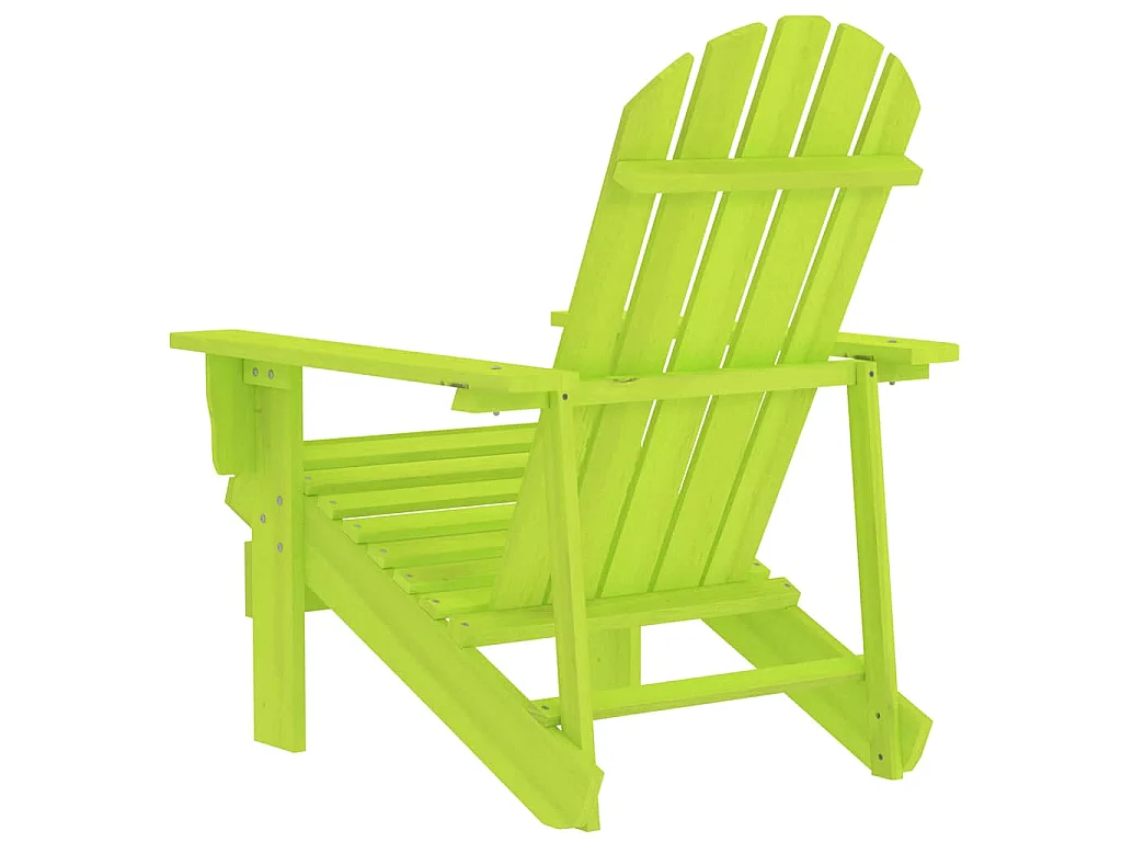 Sedia Giardino Adirondack in Legno Massello di Abete Verde