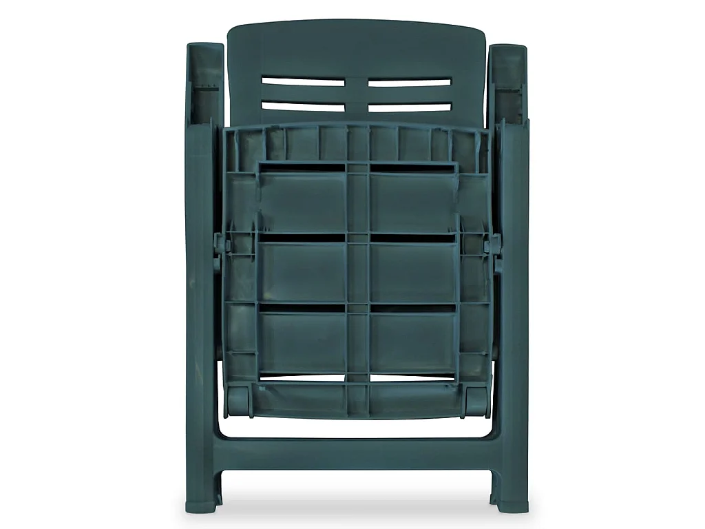 Tuinstoelen 2 st verstelbaar kunststof groen