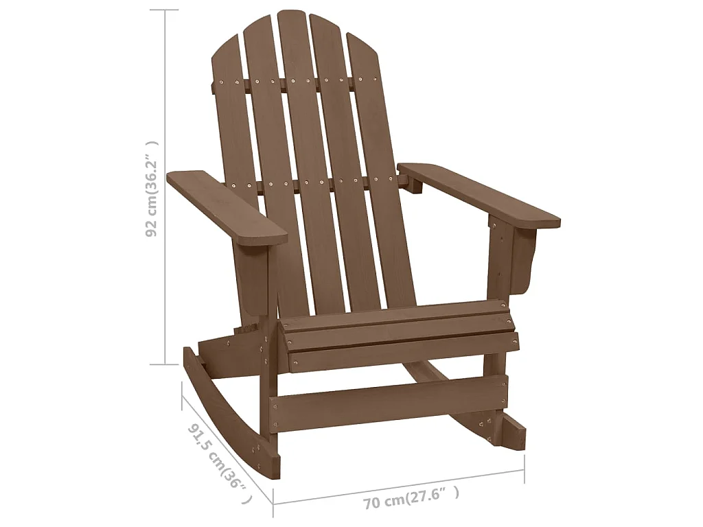 Chaise à bascule de jardin Bois Marron