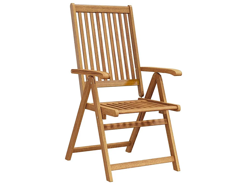 Chaises pliantes 8 pièces en bois d'acacia massif