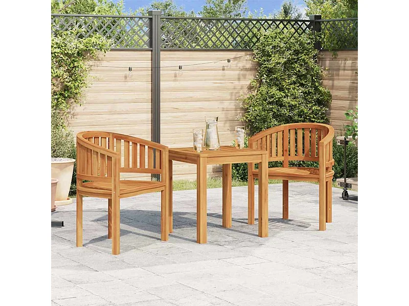 Chaise en forme de banane Bois de teck solide