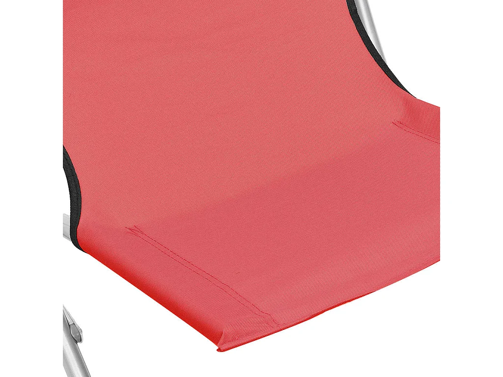 Cadeiras de praia dobráveis 2 pcs tecido vermelho