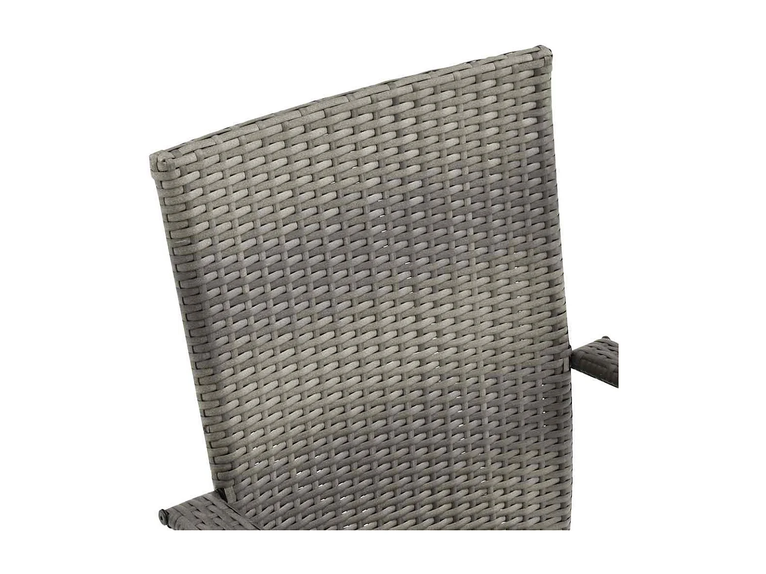 Chaises empilables d'extérieur lot de 4 Gris Résine tressée