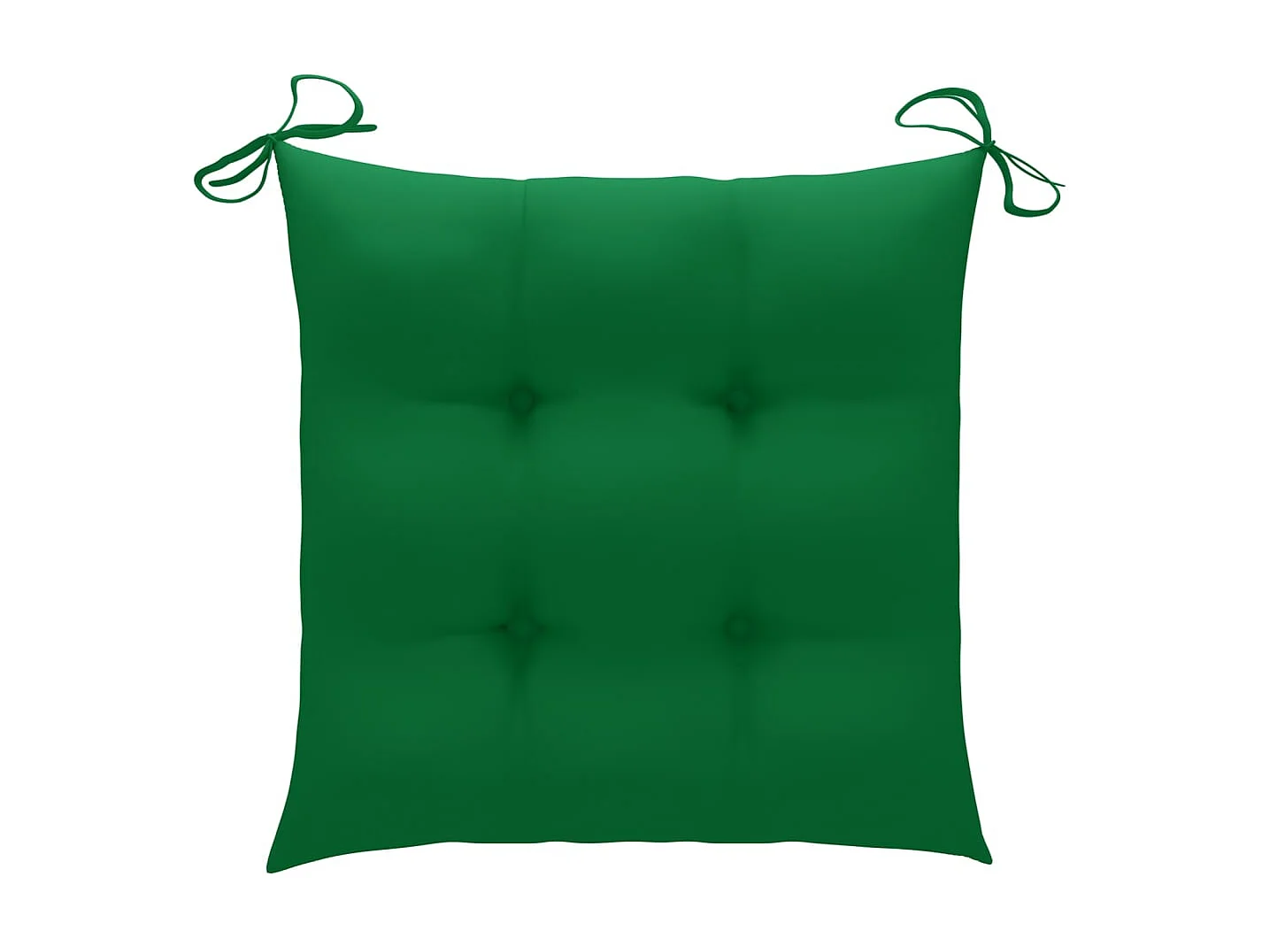 Chaises de jardin et coussins vert lot de 8 Bois de teck massif