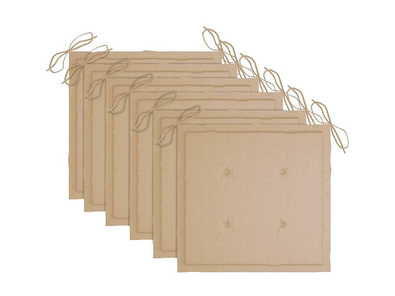 Chaises pliables de jardin avec coussins lot de 6 Bois de teck