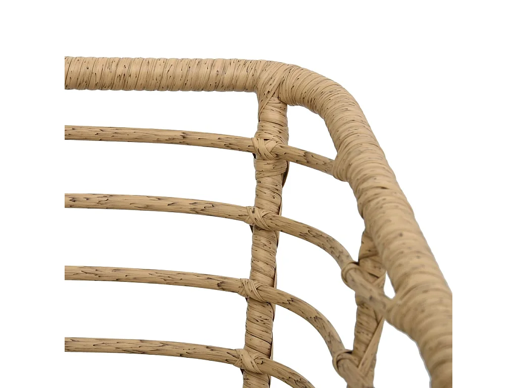 Chaises de jardin lot de 2 avec coussins Résine tressée Chêne