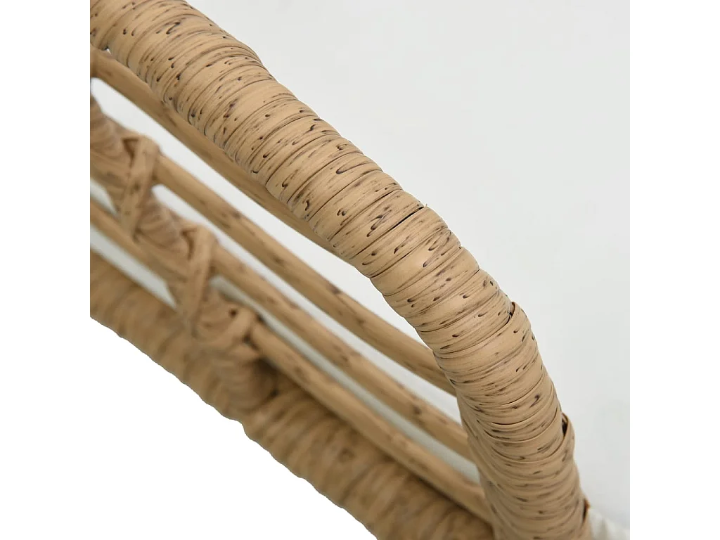 Chaises de jardin lot de 2 avec coussins Résine tressée Chêne