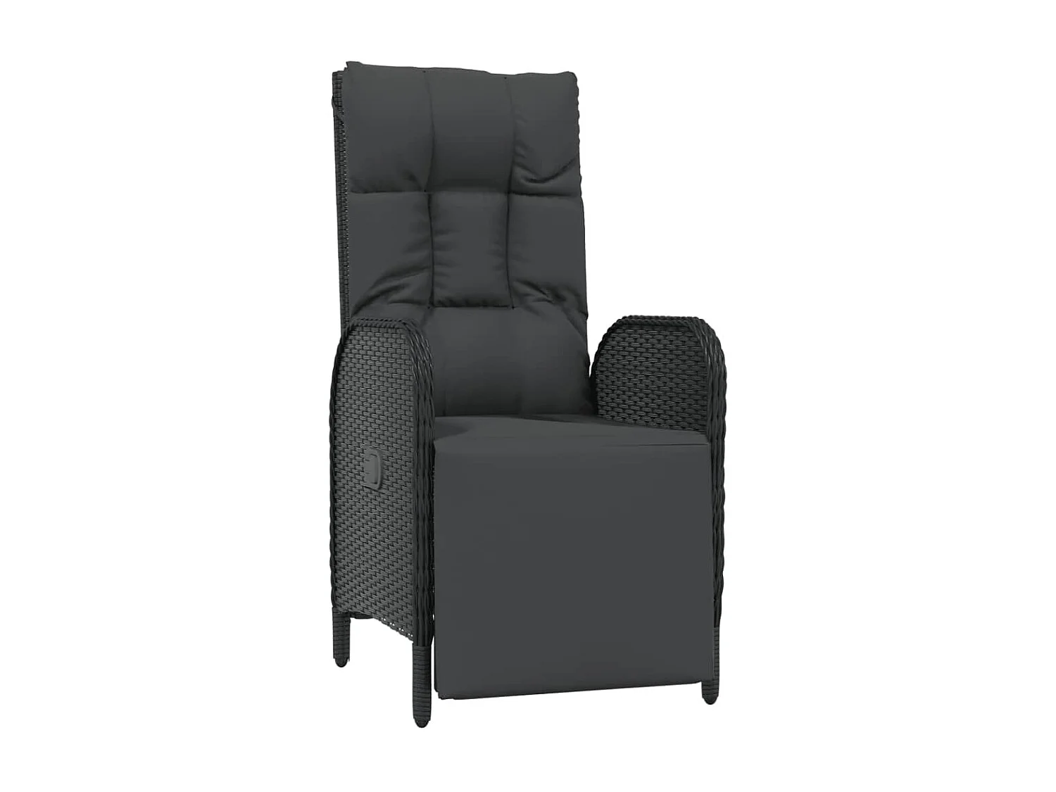 Chaises inclinables de jardin lot de 2 et table résine tressée