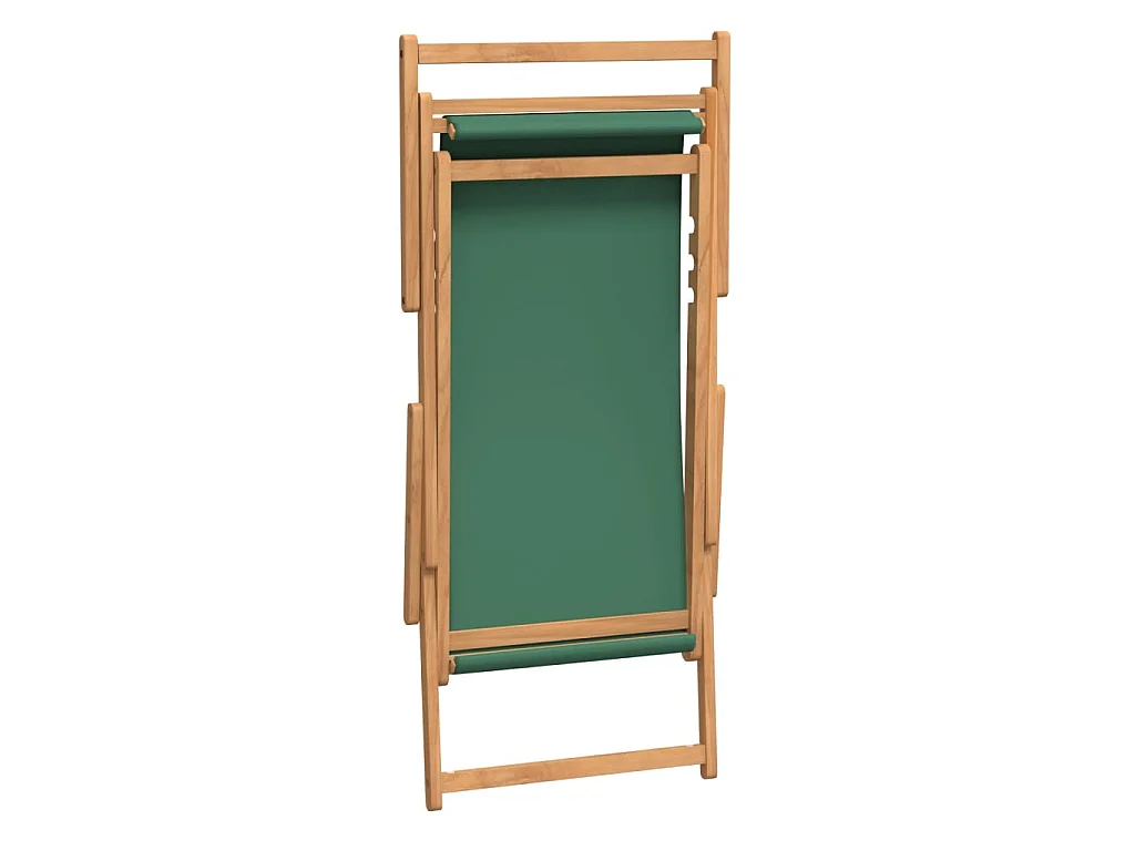 Chaise pliante en bois massif de teck vert