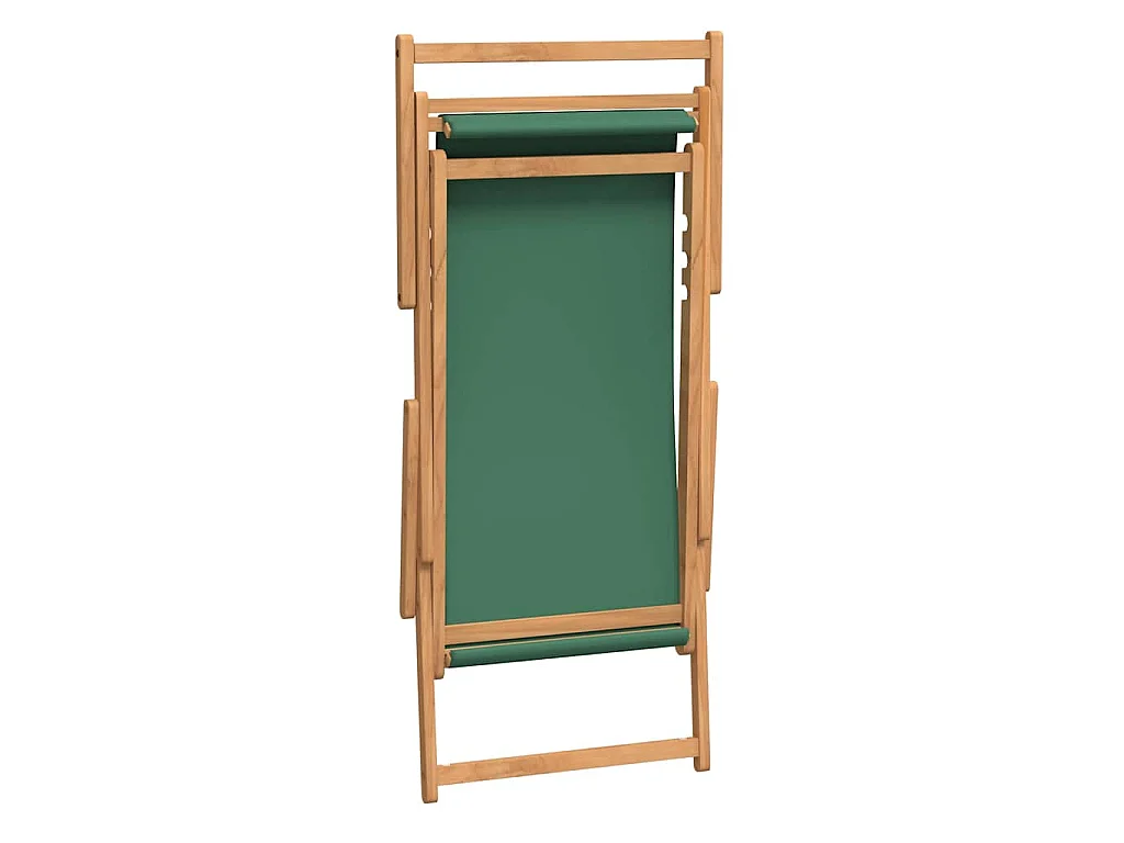 Klappstuhl aus Massivholz, Teak, Grün