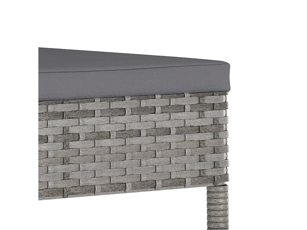 Sillas de comedor de jardín 2 unidades ratán sintético gris