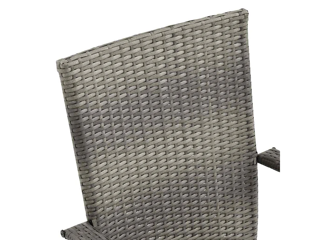 Chaises empilables d'extérieur lot de 2 Gris Résine tressée