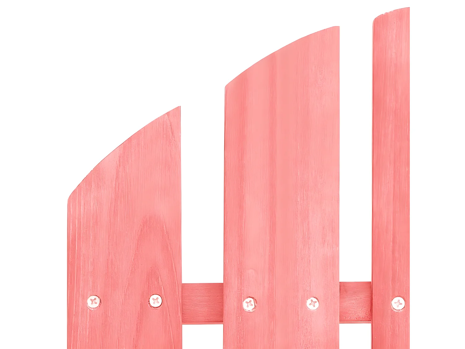 Chaise de jardin Adirondack 2 places et pouf Sapin Rose