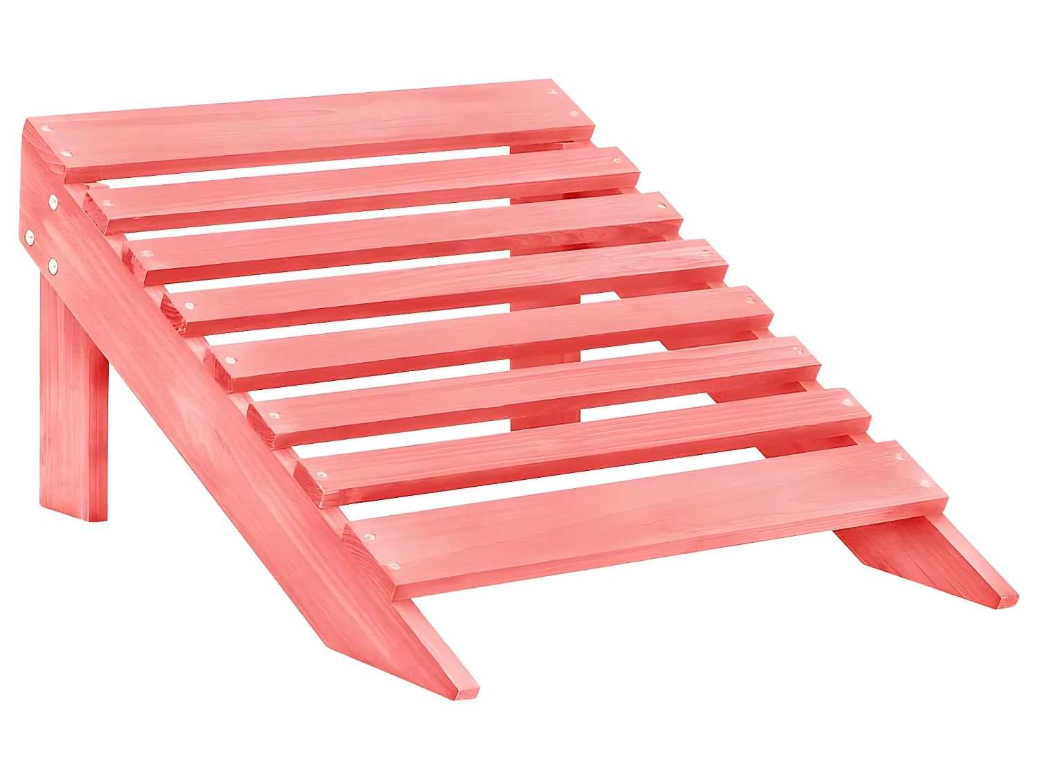 Chaise de jardin Adirondack 2 places et pouf Sapin Rose