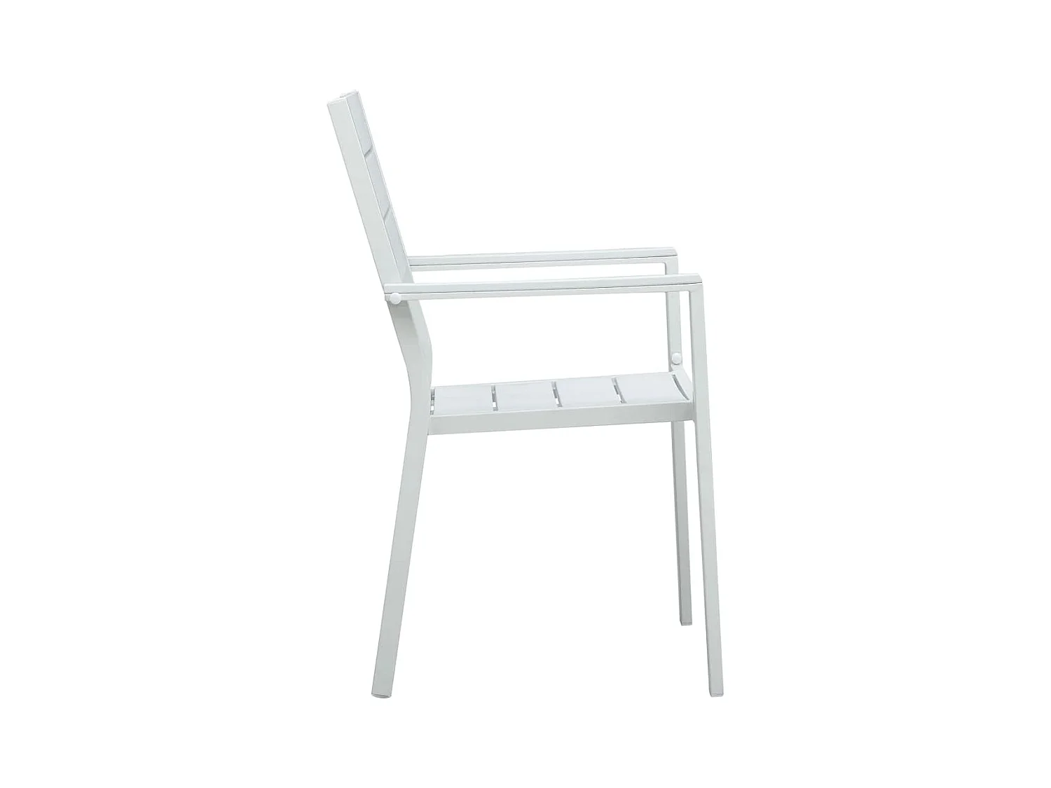 Chaises de jardin lot de 4 Blanc PEHD Aspect de bois