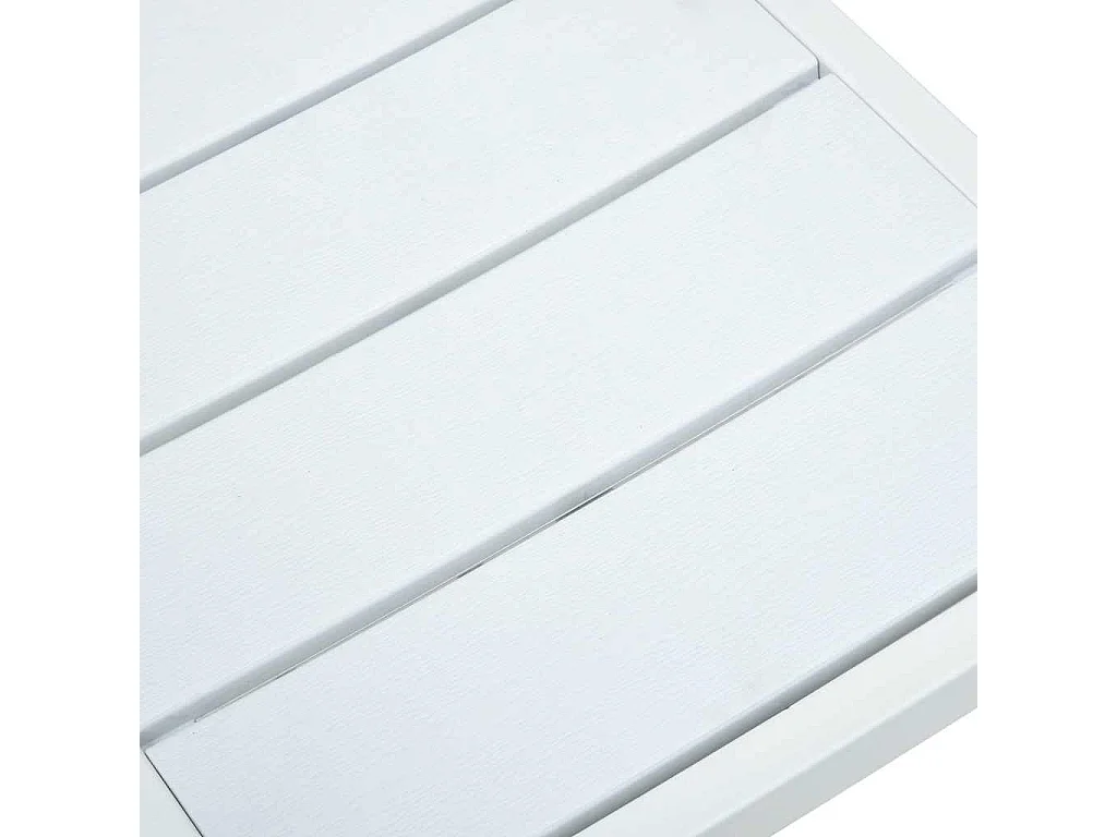 Chaises de jardin lot de 4 Blanc PEHD Aspect de bois