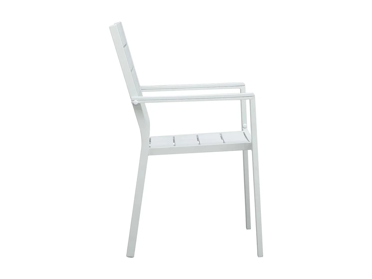 Chaises de jardin lot de 4 Blanc PEHD Aspect de bois